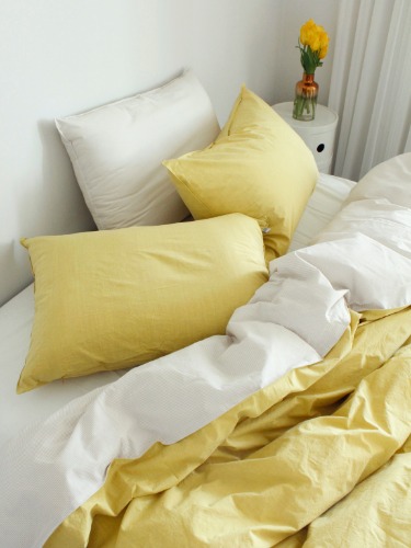 yellow stripe two-way bedding set