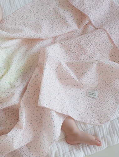 flower summer cool ripple blanket  여름 리플 블랭킷 핑크