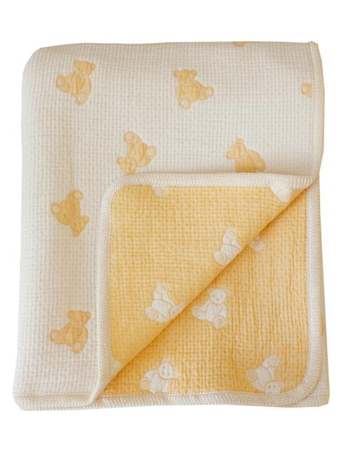 teddy bear jacquard blanket yellow [곰돌이 자가드 블랭킷]