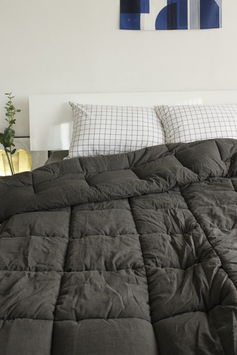 Cozy for simple life _ pigment comforter charcoal