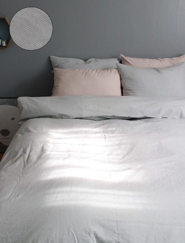Warm , very warm winter bedding set _ cotton corduroy . light grey (겨울코듀로이)